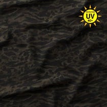 Tissu Lycra maillot de bain anti UV camouflage Bengal sur fond Vert kaki - Au mètre