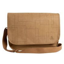Besace washable paper Eterneco - Brun motifs géométriques - Exacompta