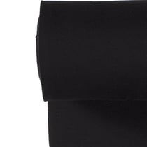 Tissu Bord côte uni Noir