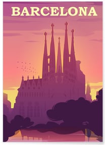 Poster Barcelone | A3 : 29,7x42cm