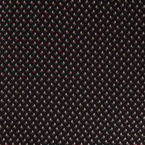 Tissu Viscose Petites fleurs rouge et doré sur fond Noir