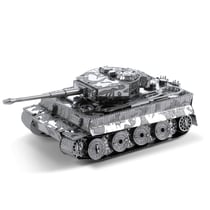 Char de Combat - Tiger I Tank - Maquette 3D en métal avec 2 feuilles