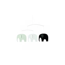 Flensted Mobiles Elephant party noir/blanc/gris