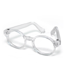 Lunettes Rondes pour Amigurumi / Poupée - 8,5 x 2,5 cm - Circulo Transparent