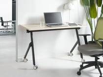 Bureau pliable Panneau de particules mélaminé (MFC) Marron clair BENDI - Beliani