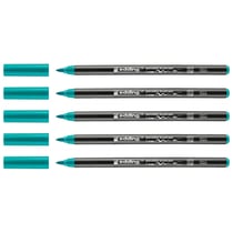 Lot de 5 feutres porcelaine EDDING pointe pinceau 1-4 mm - Turquoise