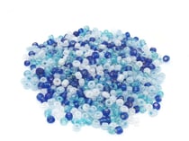500 Perles de rocaille bleu et blanc - mélange multicolore Diamètre 4 mm 6/0 - creation bijoux