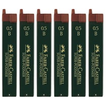 Mine de rechange Super-Polymer FABER-CASTELL - 0,5 mm - Dureté B - Lot de 6 boîtes de 12 mines