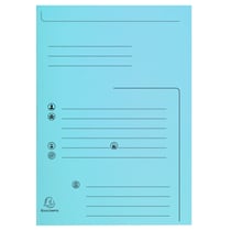 Paquet de 25 chemises 2 rabats SUPER 210 Contact - 24x32cm - Bleu clair - x 5 - Exacompta