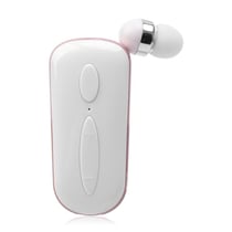 Ecouteurs Bluetooth Sans Fil Rose Avec Alerte Vibrante Et Clip Pratique Rose YONIS