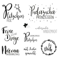 Clear Stamps - "Süße Grüße", 102,5x97mm, 9motifs, 1feuille