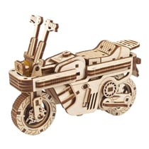 UGEARS Modèles mécaniques: SCOOTER PLIANT MOTO COMPACT ouvert 14,5x6,2x11cm, fermé 13x5,5x8cm, 192 pièces, temps de montage 4h, en bois, boîte 37,8x17x3,4cm, 14+