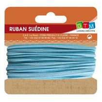 Ruban suédine 5 m - Bleu clair