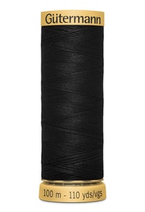 lot de 5* 100m de fil coton Gutermann - Att 301 - 5201-noir