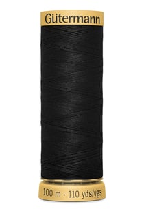 lot de 5* 100m de fil coton Gutermann - Att 301 - 5201-noir