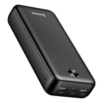 Swissten Batterie Externe 20000mAh 10.5W avec Double Port USB LED Indicateur Noir