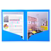 Paquet de 25 chemises Double Poche ROCK''S 210 - double A4 ou A3 - 24x32cm - Bleu - x 10 - Exacompta