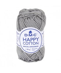 Pelote de 20Gr - coton spécial Amigurumi HAPPY COTTON - PPSC - Oeko Tex- Dmc 759 Gris