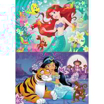 Puzzle disney : ariel la petite sirene - jasmine et rajah - 2 x 48 pieces - educa - 18213