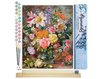 Peinture par Numéro Figured'Art - Explosions de Fleurs - Kit de Loisir Créatif DIY Numéro d'Art Complet - 40x50cm toile roulée + châssis en bois à monter