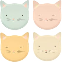 8 Assiettes Chat Pastel