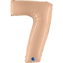Ballon Géant Chiffre 7 Satin Nude (102 cm)