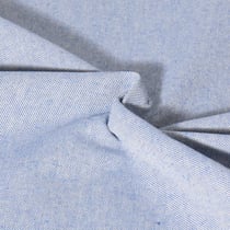Tissu Toile de Coton aspect Lin Aubiane uni Bleu