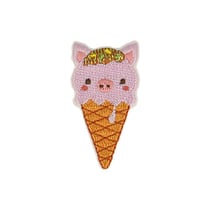 Ecusson thermocollant animaux glaces cochon 2,3cm x 4,2cm