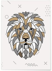 Poster Lion scandinave | A3 : 29,7x42cm