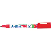 Lot de 12 marqueurs permanents ARTLINE 700 pointe conique 0,7 mm - Rouge