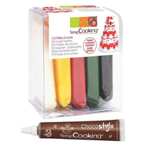 Kit 5 pâtes à sucre de Noël + 1 Stylo chocolat