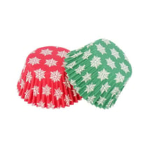 Caissettes cupcakes de cuisson "christmas green/red" (x16)