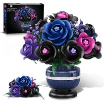 Bouquet de roses noires à construire - 507 pièces - HiWEEGO