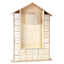 Très grand Calendrier de l'avent DIY en bois 66,5 cm