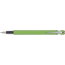 Stylo plume - Vert fluo - Métal - Plume moyenne - Rechargeable - Caran d'Ache - 849