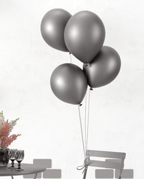 Ballon chrome Ø 30cm - lot de 10 - argent