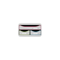 Module de classement Small-Box 3 tiroirs Black Office - Blanc/arlequin - Exacompta
