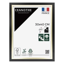 Cadre photo Actual noir doré 30x40 cm
