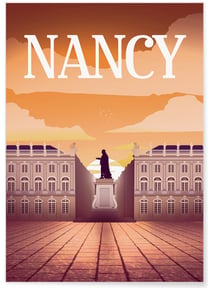 Affiche ville Nancy | A3 : 29,7x42cm