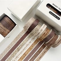 8 Rubans adhésifs washi tape collage décoration assorties 1 cm x 2 m ECRITURE VINTAGE