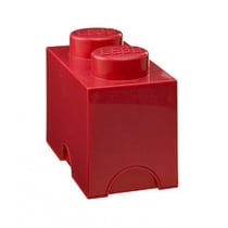 Lego boite de rangement 2 plots rouge - brique de rangement lego