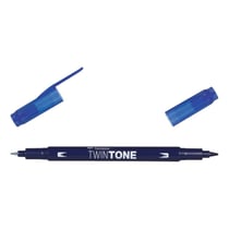 Feutre double pointe 0,8 et 0,3 mm - TOMBOW - Bleu marine - TwinTone