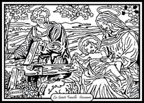 Tableau velours a colorier LA SAINTE FAMILLE ( GIOVANNI) Sericolor
