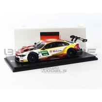 Voiture Miniature de Collection - SPARK 1/43 - BMW M4 - DTM Hockenheim 2019 - Blanc / Rouge / Jaune