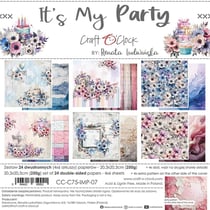 24 papiers scrapbooking 20 x 20 cm Craft O' Clock IT’S MY PARTY