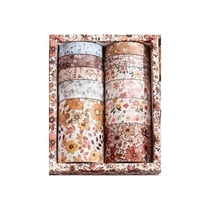 12 Washis Tape, Maskings Tape, rubans adhésifs scrapbooking assorties FLEUR AUTOMNE 65403