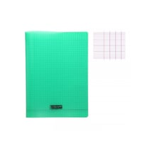 Cahier - A4 (21x29,7cm) - Grands carreaux - 48 pages - Polypro - sans spirale - Vert