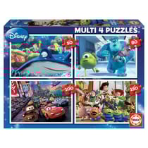 4 puzzles Pixar Nemo Monstres et Cie Cars Toys Story