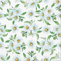 4 serviettes en papier découpage collage 33 cm FLEUR MARGUERITTE FLSS 111