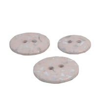 Lot de 3 boutons rond bouteilles recyclées 2 trous gris cendre